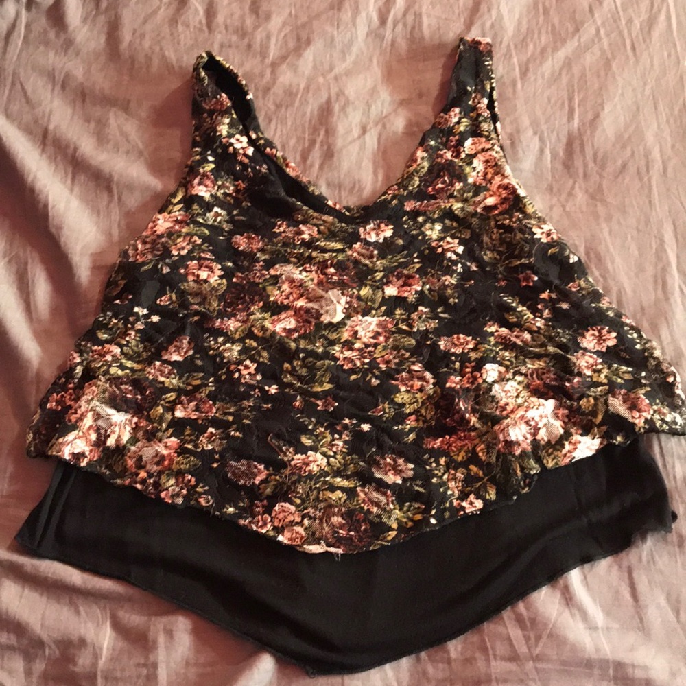 Flowered crop top
